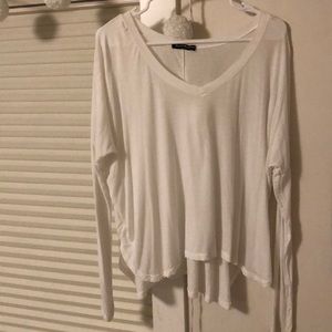 Brandy melville white long sleeve shirt